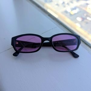 Givenchy Black Frame Sunglasses with Purple Lenses